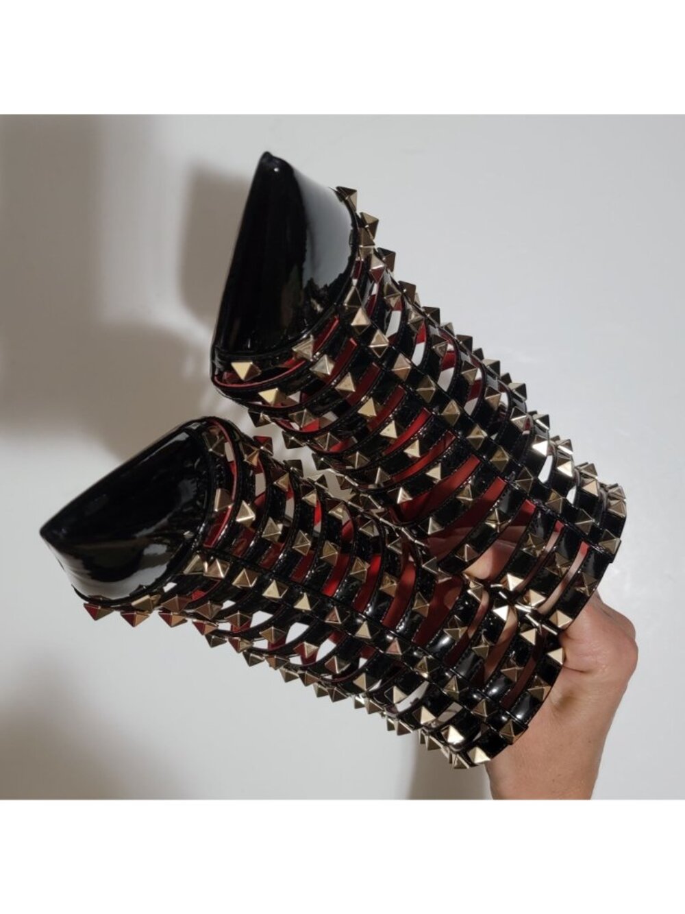 Valentino Garavani Alcove Rockstud Caged Boots Luxury Designer Edgy Womens 8 - Picture 7 of 11